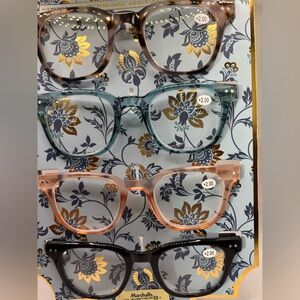 Blue Light 4 Pack Reading Glasses  Set +2.00